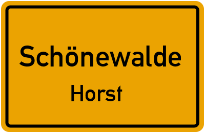 Straßenverzeichnis Schönewalde Horst