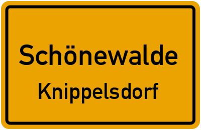 Straßenverzeichnis Schönewalde Knippelsdorf