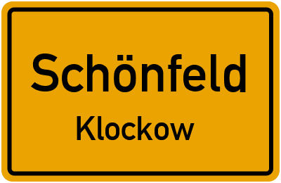 Straßenverzeichnis Schönfeld Klockow