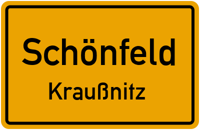 Straßenverzeichnis Schönfeld Kraußnitz