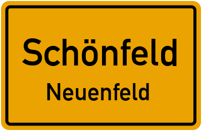Straßenverzeichnis Schönfeld Neuenfeld
