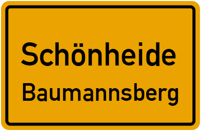 Straßenverzeichnis Schönheide Baumannsberg