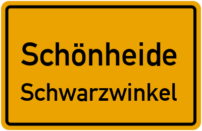 Straßenverzeichnis Schönheide Schwarzwinkel