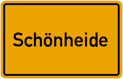 Ortsschild von Schönheide in Sachsen