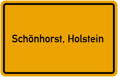 Ortsschild von Gemeinde Schönhorst, Holstein in Schleswig-Holstein