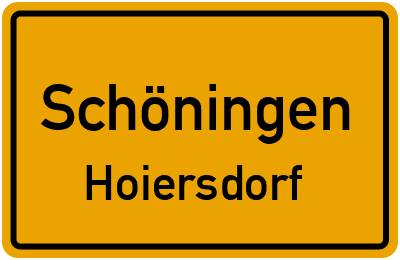 Straßenverzeichnis Schöningen Hoiersdorf