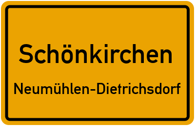 Straßenverzeichnis Schönkirchen Neumühlen-Dietrichsdorf