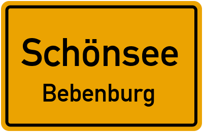 Straßenverzeichnis Schönsee Bebenburg