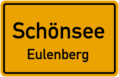 Ortsschild Schönsee Eulenberg