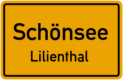 Ortsschild Schönsee Lilienthal
