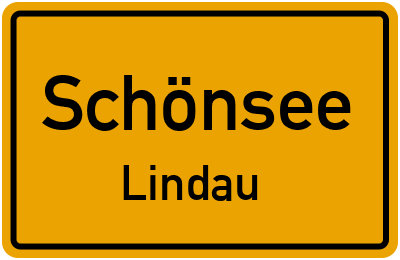 Ortsschild Schönsee Lindau