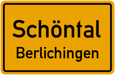 Straßenverzeichnis Schöntal Berlichingen