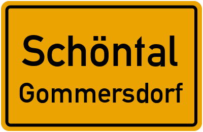 Straßenverzeichnis Schöntal Gommersdorf