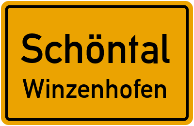 Straßenverzeichnis Schöntal Winzenhofen