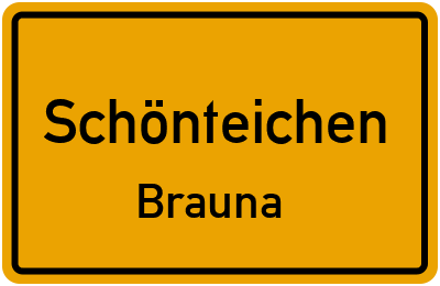 Straßenverzeichnis Schönteichen Brauna