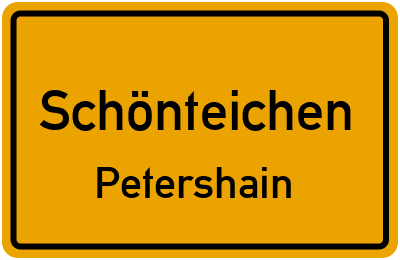 Straßenverzeichnis Schönteichen Petershain
