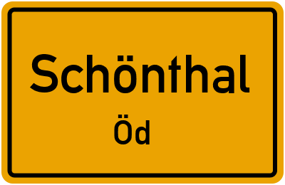 Straßenverzeichnis Schönthal Öd