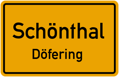 Straßenverzeichnis Schönthal Döfering