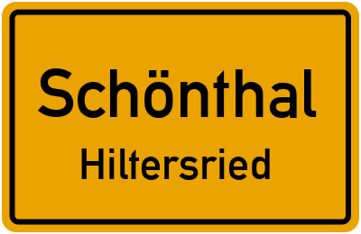 Straßenverzeichnis Schönthal Hiltersried