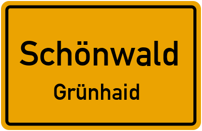 Straßenverzeichnis Schönwald Grünhaid