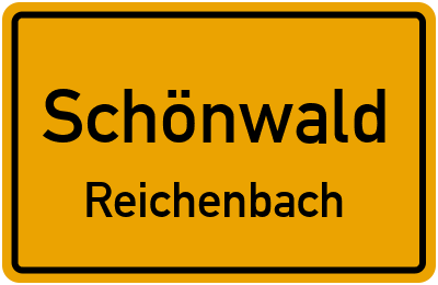 Straßenverzeichnis Schönwald Reichenbach