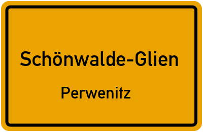 Straßenverzeichnis Schönwalde-Glien Perwenitz