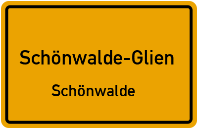 Straßenverzeichnis Schönwalde-Glien Schönwalde