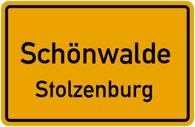 Straßenverzeichnis Schönwalde Stolzenburg