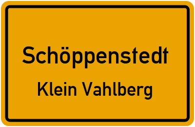 Straßenverzeichnis Schöppenstedt Klein Vahlberg