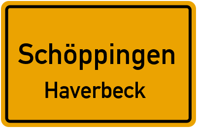 Straßenverzeichnis Schöppingen Haverbeck