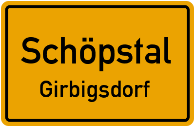 Straßenverzeichnis Schöpstal Girbigsdorf
