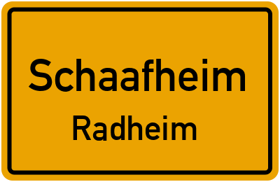 Straßenverzeichnis Schaafheim Radheim