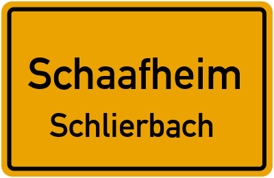 Straßenverzeichnis Schaafheim Schlierbach