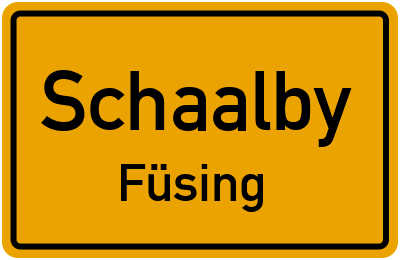 Straßenverzeichnis Schaalby Füsing