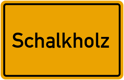 Ortsschild von Gemeinde Schalkholz in Schleswig-Holstein