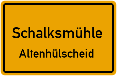 Straßenverzeichnis Schalksmühle Altenhülscheid