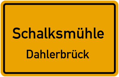 Ortsschild Schalksmühle Dahlerbrück