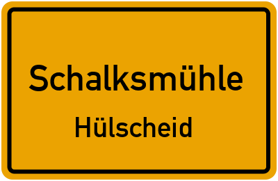 Straßenverzeichnis Schalksmühle Hülscheid