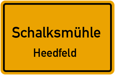 Ortsschild Schalksmühle Heedfeld