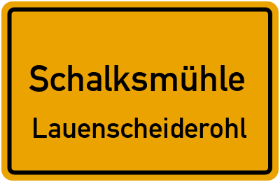 Straßenverzeichnis Schalksmühle Lauenscheiderohl