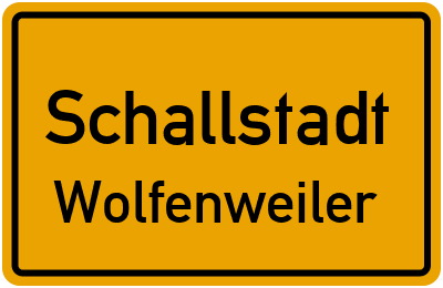 Ortsschild Schallstadt Wolfenweiler