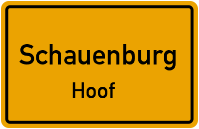 Ortsschild Schauenburg Hoof
