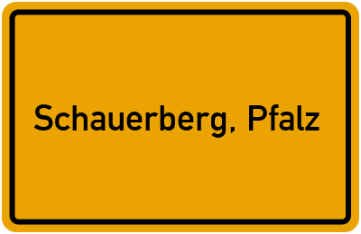 Ortsschild von Gemeinde Schauerberg, Pfalz in Rheinland-Pfalz