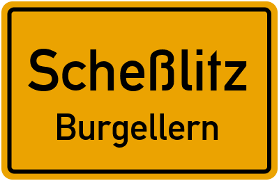 Ortsschild Scheßlitz Burgellern