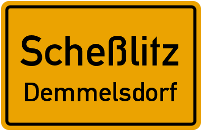 Ortsschild Scheßlitz Demmelsdorf