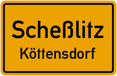 Ortsschild Scheßlitz Köttensdorf