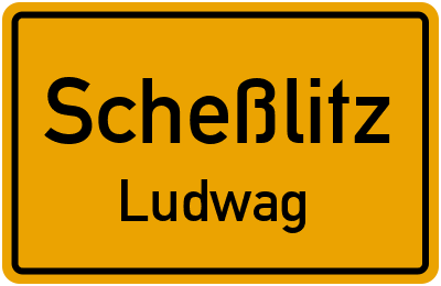 Ortsschild Scheßlitz Ludwag
