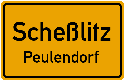Ortsschild Scheßlitz Peulendorf