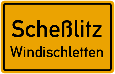 Ortsschild Scheßlitz Windischletten