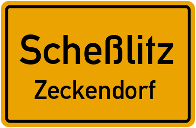 Ortsschild Scheßlitz Zeckendorf